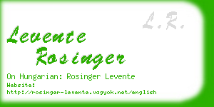 levente rosinger business card